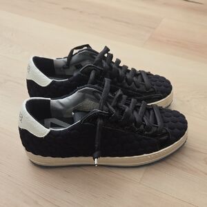 P448 Black and Cream Athletic Shoes